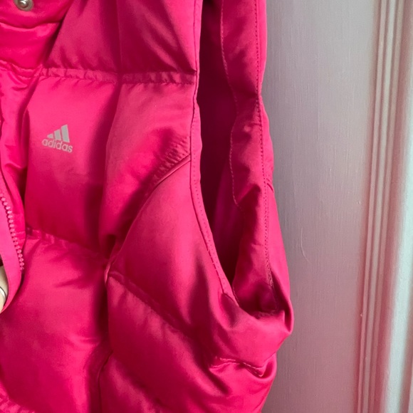 (NEW)adidas Hot Pink Down Puffer Vest - Picture 14 of 16